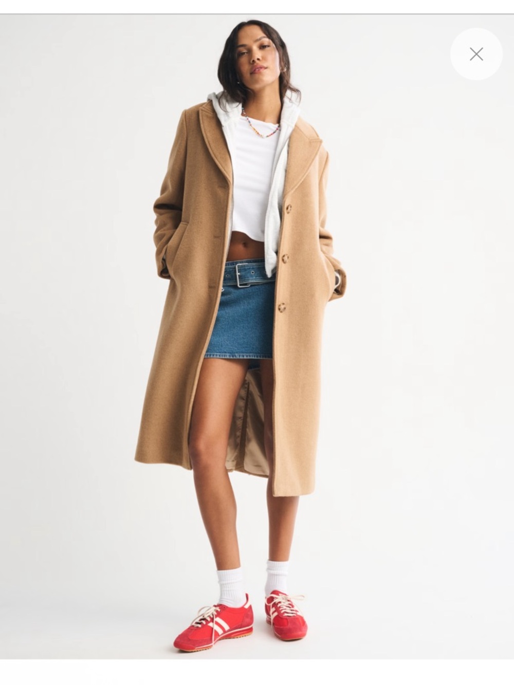 Abercrombie Camel Wool Coat